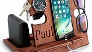 Gift for Him, Personalized Gift, Docking Station, Charging Station, Phone Dock, Cell Phone Stand, Desk Organizer, Engraved Docking Station