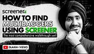 How to find Multibagger Stocks using Screener?? Complete Guide on Valuations Ratios Watchlist