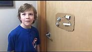 Elias builds homemade doorbell