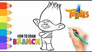 How To Draw Trolls Easy | Draw Trolls Characters | Branch Trolls Drawing