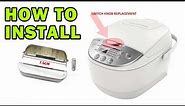 How to Install Jar rice cooker Open/Close Cover button Switch Knob