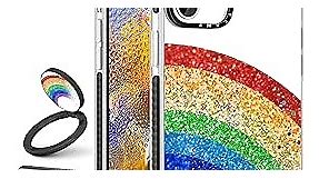 Toycamp for iPhone 11 Case with Ring Kickstand, Colorful Rainbow Graffiti Design for Women Men Girls Boys Cute Art Cartoon Print Clear Case Cover for iPhone 11 (6.1 Inch)