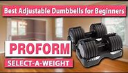 ProForm 50 lb. Select-a-Weight Dumbbell Pair - Best Adjustable Dumbbells for Beginners
