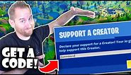 How to get a Support a Creator Code in Fortnite!
