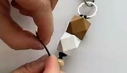 DIY: Simple wooden bead keychain under 3 min