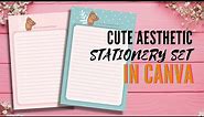 Create an Aesthetically Cute Stationery Set on Canva | Step by Step Process