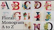 Embroidery letters A to Z patterns with color codes | Embroidery By Afeei |