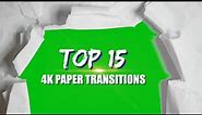 Paper Transition Green Screen [4K]
