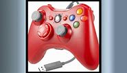 Controller For Microsoft Xbox 360 Console & Windows PC Compute Joystick Wired | Red