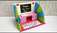 DIY - Teacher's Day card / Handmade Teachers day pop-up card making idea