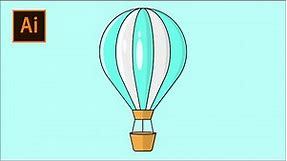 How To Draw a Hot Air Balloon | Hot Air Balloon Illustration | Adobe Illustrator Tutorial