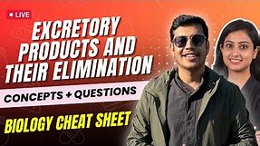 Excretory Products & their Elimination | Concepts + Questions | Biology Cheat Sheet | NEET 2024