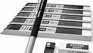Nicpro 2.0 mm Mechanical Pencil Set, Artist Metal Lead Holder Metal Marker Carpenter pencils with 60 Graphite Lead Refill HB, 2H, 4H, 2B, 4B, Eraser, Sharpener for Draft Drawing, Writing Art Sketching