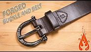 Making a forged belt buckle and leather belt