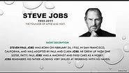 Steve Jobs Powerpoint Presentation (PPT)