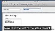 Creating a sales receipt