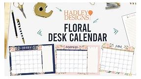 Floral Large Desk Calendar 2023-2024 Calendar Desk Pad