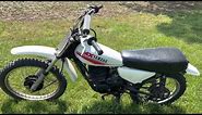 1980 Yamaha MX 100 2 stroke dirt bike.