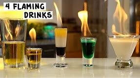 Four Flaming Drinks