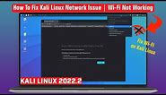 Fix Kali Linux Internet Connection | Kali Linux Wi-Fi Not Working