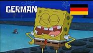 Spongebob speaking German in English and Bavarian in German