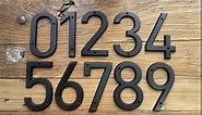 HASWARE House Number Sign 6 Inch Vintage Style Aged Bronze Finish Door Numbers Signage Plaque Street Home Address Numerals,Zinc Alloy (8)