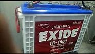 Exide TR-1500 Tall Tubular Battery Backup Time After 1 Year 4 Months