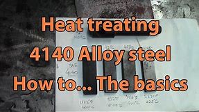 Heat treating 4140 Alloy Steel - The basics on hardening and tempering