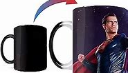 Morphing Mugs DC Comics - Superman Logo - Justice League - One 11 oz Color Changing Heat Sensitive Ceramic Mug – Image Revealed When HOT Liquid Is Added!