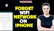 How to Forget WIFI Network on iPhone or iPad 2023