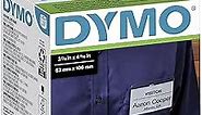 DYMO 30856 LW Non-Adhesive Name Badge Labels for LabelWriter Label Printers, White, 2-7/16'' x 4-3/16'', 1 Roll of 250