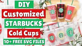 DIY How To Make Customized Starbucks Cup Decals | FREE SVG Templates & Files