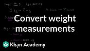 How to convert kilograms to milligrams and tons to ounces | Khan Academy