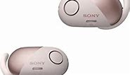 Sony Wireless Bluetooth in Ear Headphones: Noise Cancelling Sports Workout Ear Buds for Exercise and Running - Cordless, Sweatproof Sport Earphones, Built-in Microphone, Extra BASS – Pink WF-SP700N/P