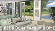 MODERN 5 BEDROOM FAMILY HOME || Sims 4 || CC SPEED BUILD + CC List