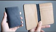 Making a HANDMADE Leather Bifold Wallet | FREE PATTERN | Bifold Card Holder Wallet | Leather Craft