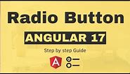 How to use radio button in Angular 17?