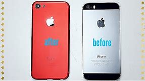 IPhone 5s / SE Conversion Tuning to Unique IPhone 7 mini !! ProductRed !! English FullHD 2017