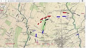 Gettysburg Animated Map, Day 1 - Version 2.0