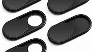 Webcam Cover Slide, [5 Pack] 0.6mm-Thin Metal Web Camera Cover Sticker for MacBook Pro, MacBook Air, Laptop, iMac, PC, Surfcase, iPhone 8/7/6 Plus, Privacy Cover, Black-5 pcs