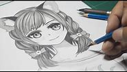 How To Draw a Cute Anime Wolf Girl [Anime Drawing Tutorial]