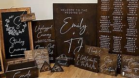 DIY Wood Wedding Signs | Custom Sign w/ Vinyl | Rustic Wedding Decor | Cricut Design Space