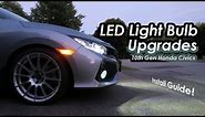 𝗕𝗨𝗗𝗚𝗘𝗧 LED Light Bulb Upgrades For My 2017 Honda Civic Si LED Lights (10th Gen Civic)