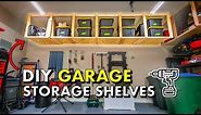 Reclaim your GARAGE w/ DIY Garage Storage Shelves 🚘 FREE PLANS!