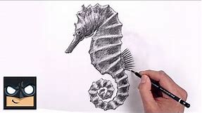 How To Draw a Seahorse | Sketch Art Lesson (Step by Step)