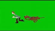 Running Scooby Shaggy Green Screen HD Free to Use - No Copyright