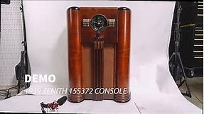 Demo of 1939 Zenith 15S372 Console Radio + Bluetooth Retrofit