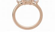 Asscher Engagement Ring 2 CT Handmade 10K Rose Gold Rings