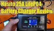 Hasito 25A LifePO4 12v/24v Battery Charger Review.