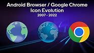 Android Browser / Google Chrome Icon Evolution (2007 - 2022)
